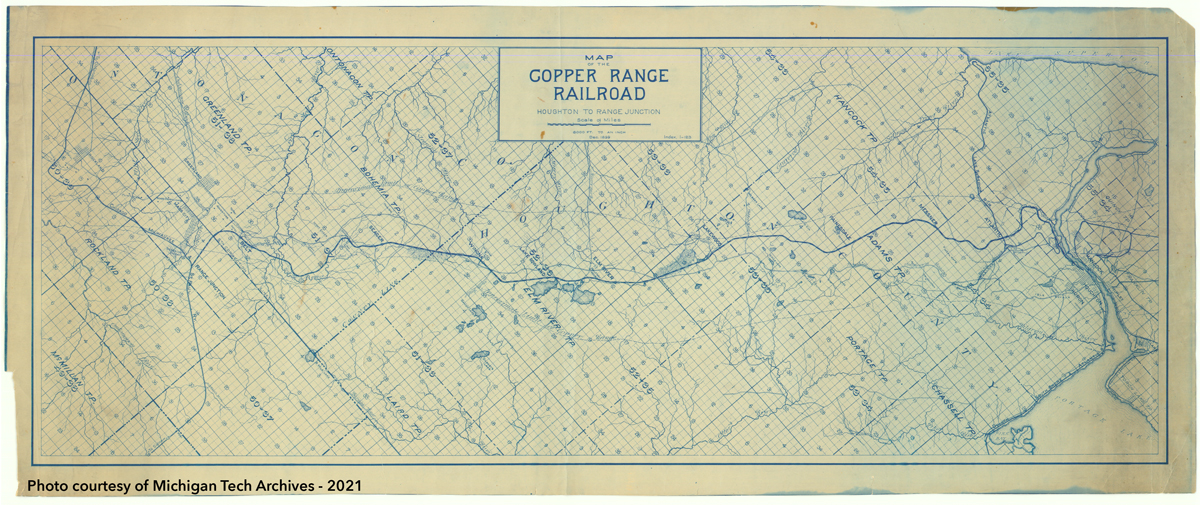 Map of the Copper Range Railroad